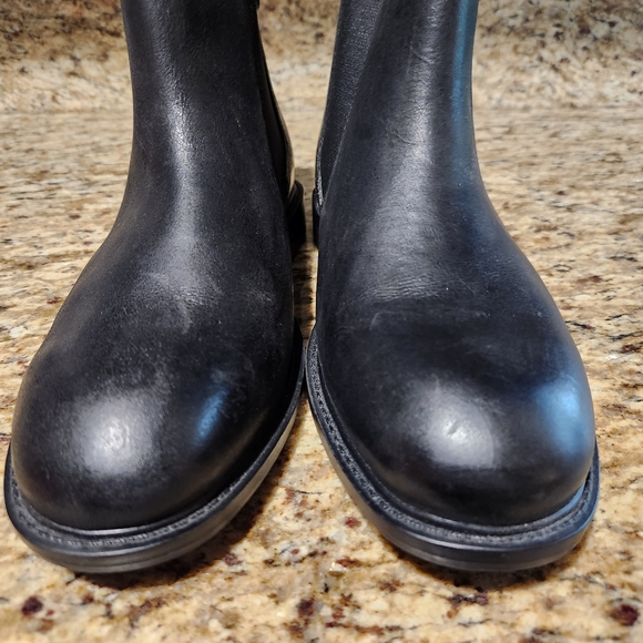 Dunham Graham Men's Black Leather Slip On Boots Size 8 - Picture 9 of 13